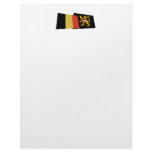 Belgium and Flemish Brabant Waving Flags Custom Letterhead