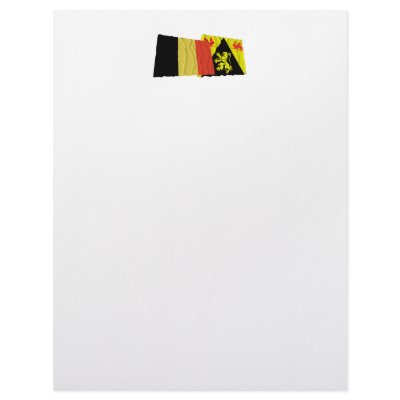 Belgium and Walloon Brabant Waving Flags Letterhead Template by Vexillophile