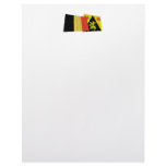 Belgium and Walloon Brabant Waving Flags Letterhead Template