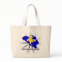 Belgium Brussels Flag Map 2.0 Tote Bags
