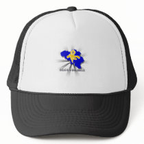 Belgium Brussels Flag Map 2.0 Mesh Hats