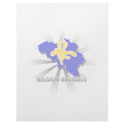Belgium Brussels Flag Map 2.0 Letterhead by representmycountry