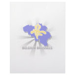 Belgium Brussels Flag Map 2.0 Letterhead