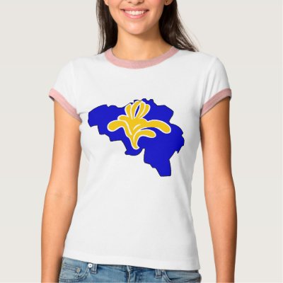 Belgium Brussels flag map Tee Shirt by FlagStore
