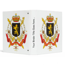 Belgium Coat of Arms detail Vinyl Binder