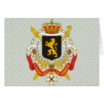 Belgium Coat of Arms detail Greeting Cards