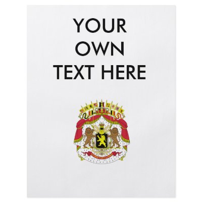 Belgium Coat of Arms Custom Flyer by flagshirts