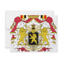 Belgium coat of arms custom invitations