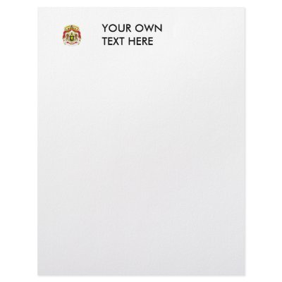 Belgium Coat of Arms Custom Letterhead by flagshirts