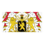 Belgium coat of arms photo card template