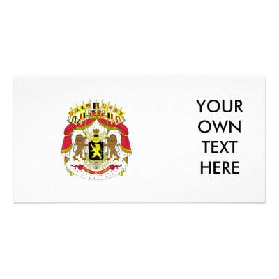 Belgium Coat of Arms Custom Photo Card by flagshirts