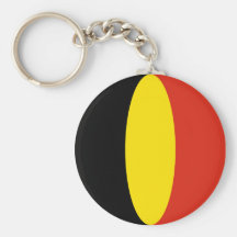 Belgium Fisheye Flag Keychain