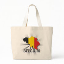 Belgium Flag Map 2.0 Canvas Bags