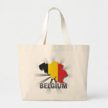Belgium Flag Map 2.0 Canvas Bags