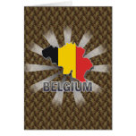 Belgium Flag Map 2.0 Greeting Cards