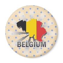 Belgium Flag Map 2.0 Fridge Magnets