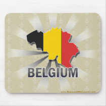 Belgium Flag Map 2.0 Mousepad