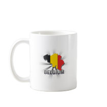 Belgium Flag Map 2.0 Coffee Mugs
