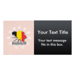 Belgium Flag Map 2.0 Customized Photo Card