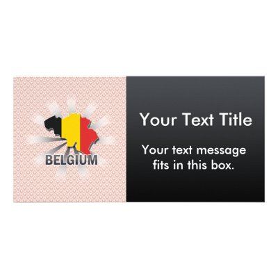 Belgium Flag Map 2.0 Customized Photo Card by representmycountry
