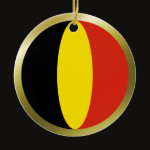 Belgium Fisheye Flag Ornament