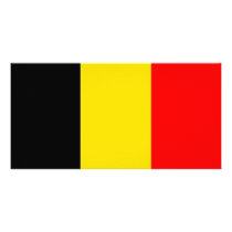 Belgium flag personalized photo card