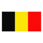 Belgium flag personalized photo card