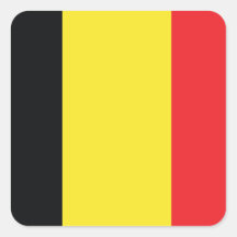 Belgium Flag Square Sticker