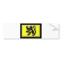 Belgium-Flanders Flag Bumper Sticker