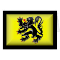 Belgium-Flanders Flag Greeting Cards