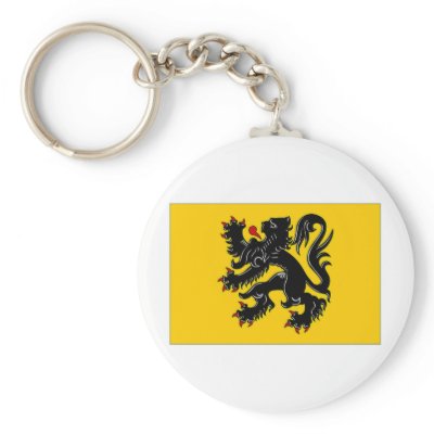 Belgium Flemish Region Flag Keychain by All_Flags