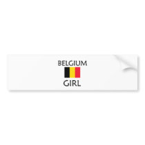 BELGIUM GIRL BUMPER STICKER