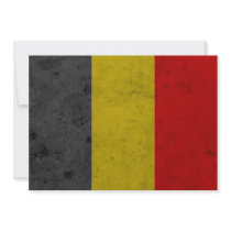 Belgium Grunge Flag Design Personalized Announcement