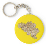 Belgium Map Keychain