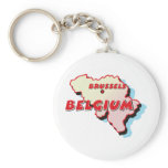 Belgium Map Key Chains