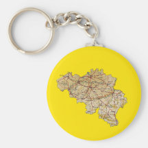 Belgium Map Keychain