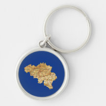Belgium Map Keychain