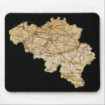 Belgium Map Mousepad