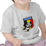 This adorable little panda bear is too cute! Featured in front of a large flag from Belgium, this panda is getting ready to do a rhythmic gymnastics routine with a gymnastics ribbon! This cute design is perfect for gymnasts and gymnastics fans.