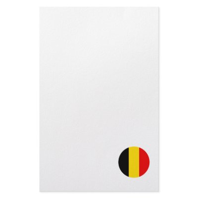Belgium Round Flag Design Personalized Stationery by JayAtZazzle