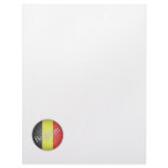 Belgium Round Grunge Flag Badge Letterhead