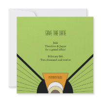 Belgium Save the Date: Lime Personalized Invitations
