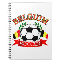 Belgium soccer ball notebooks