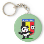 Belgium Soccer Panda Keychain
