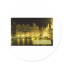 Belgium Round Sticker