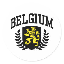 Belgium Round Sticker