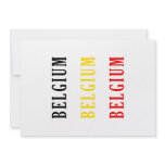 Belgium Text Flag Design Personalized Invitation