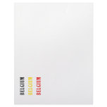 Belgium Text Flag Design Letterhead