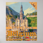 Belgium vintage Travel Poster.