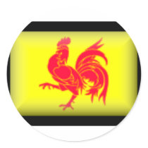 Belgium-Walloon Flag stickers